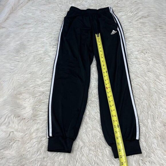 Adidas Men's Medium Essential Joggers Pants Black White Striped Sweatpants - Picture 10 of 11
